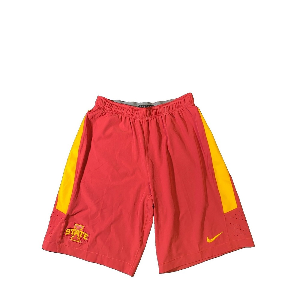 Nike Iowa State Cyclones Basketball Shorts Men's Medium Cardinal Red Yellow ISU